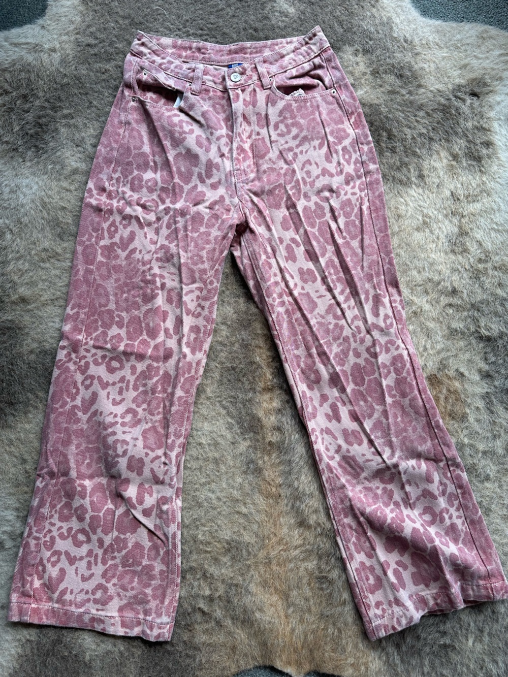 Aelfric Eden Pink Leopard Straight Leg Jeans